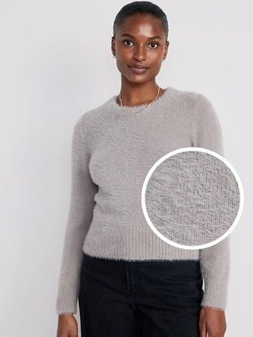 Old Navy Soft Eyelash Sweater Medium Gray NWT